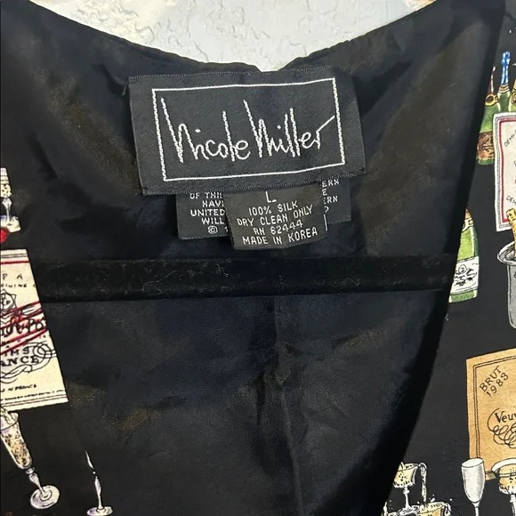 Vintage Nicole Miller Multicolor silk Vest - Picture 2 of 3